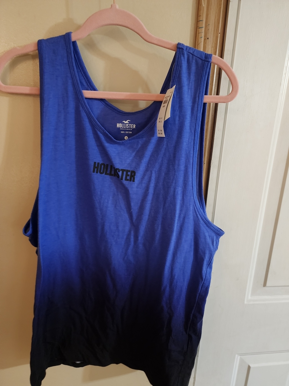 Hollister Blue Ombre Tank Top Mens Sz Med